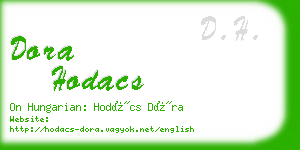 dora hodacs business card